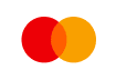 Two overlapping circles, one red and one yellow, on a white background, representing the Mastercard logo.