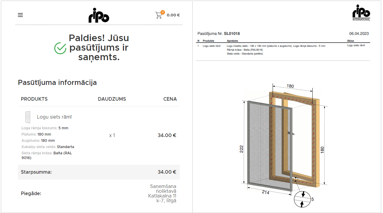Ripo International sietu pasūtīšana